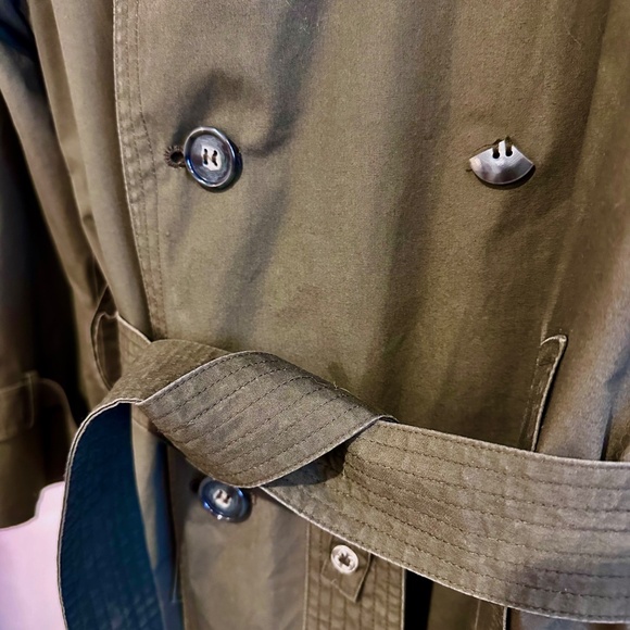 Vintage London Fog Army Green Trench Coat - Picture 7 of 8